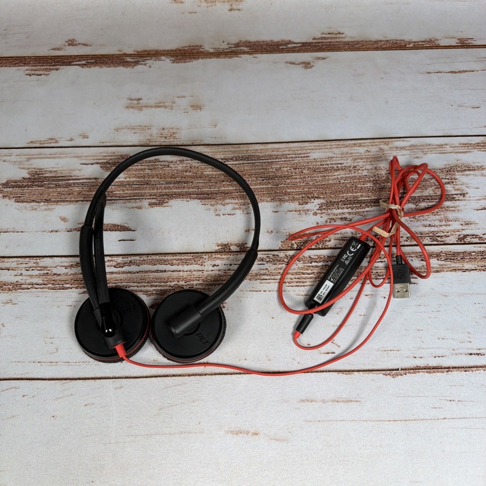 Poly Plantronics Blackwire C3225 Stereo Headset USB 3.5mm Used